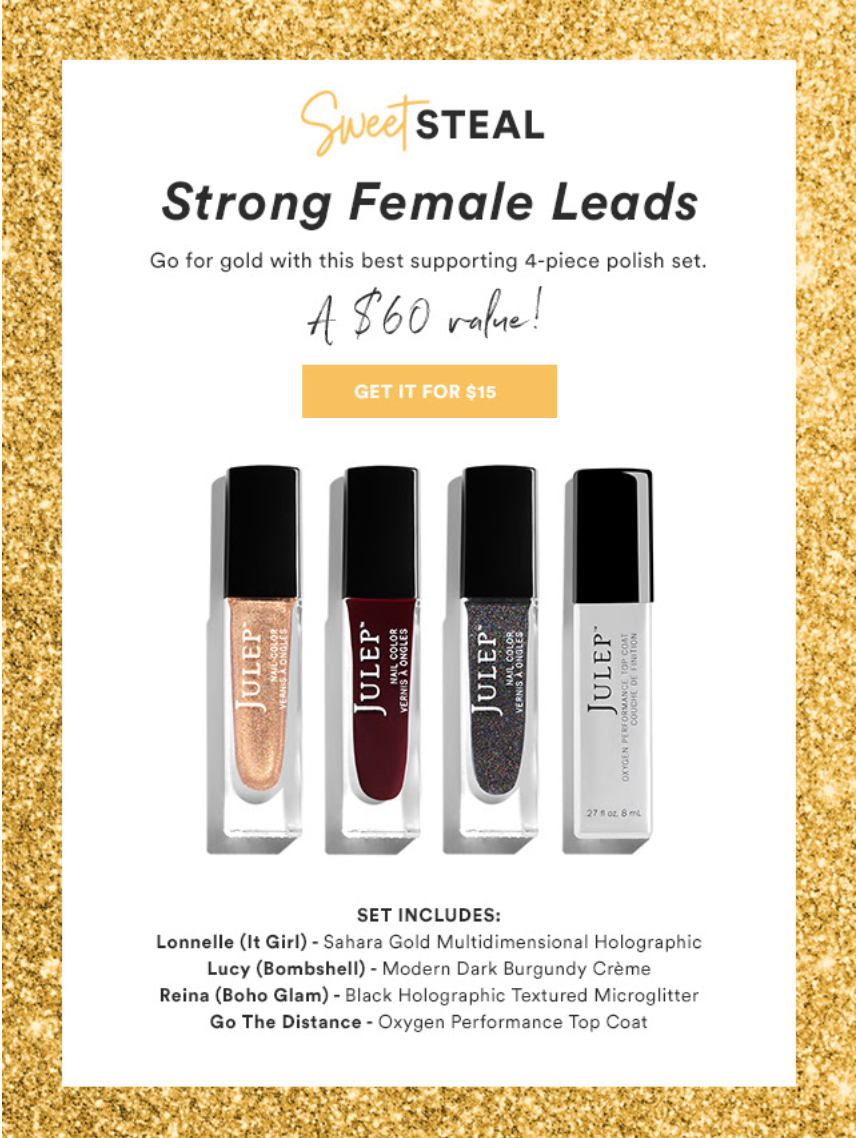 Julep Sweet Steal 4-Piece Set for $15 + COUPON!