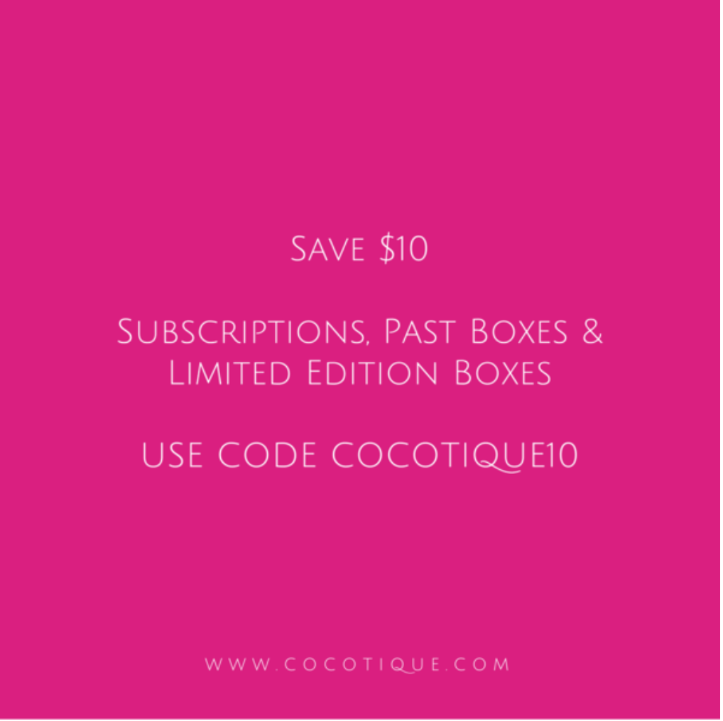 Cocotique April 2018 Spoiler + $10 Off Subscriptions & Past Boxes!