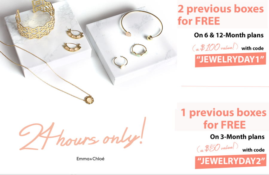 Today Only! Emma & Chloe Flash Sale – Free Past Boxes With Subscription!