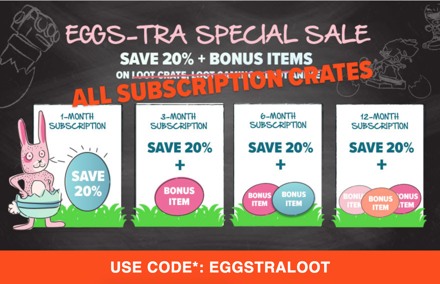 Last Day! Loot Crate Flash Sale – 20% Off ALL Subscriptions + FREE Bonus Loot!