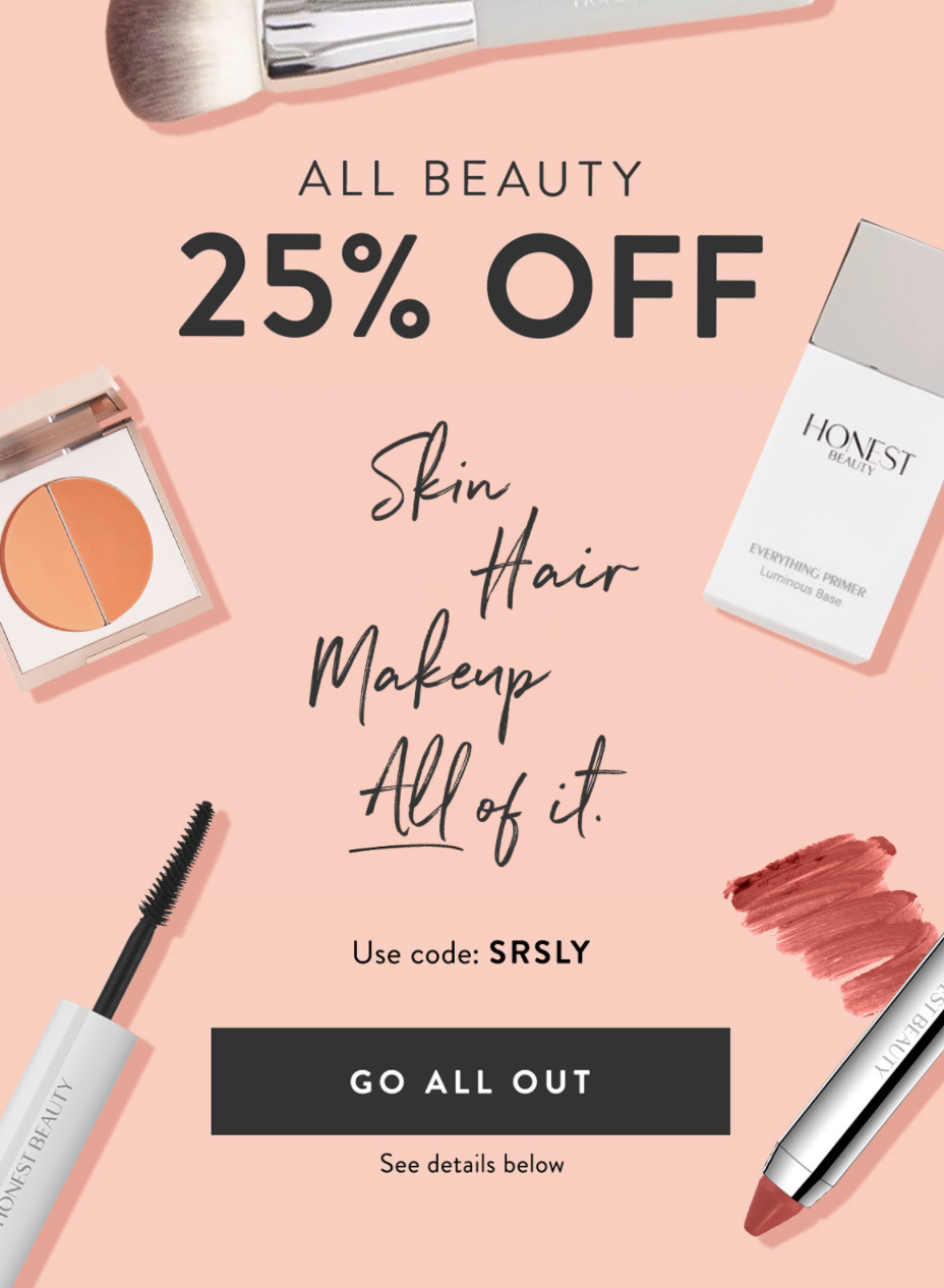 Honest Beauty Coupon – 25% Off Sitewide!