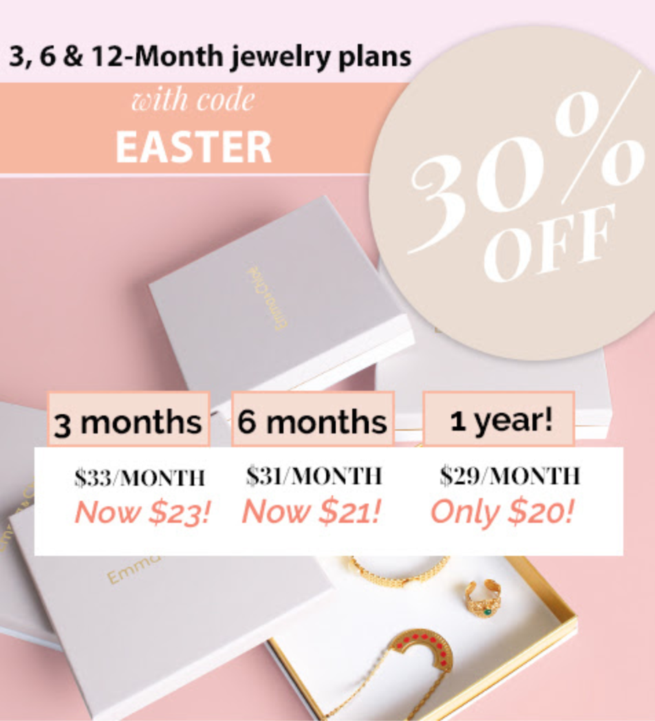 Emma & Chloe Easter Coupon – 30% Off Pre-Paid Subscriptions or First Box for $10!