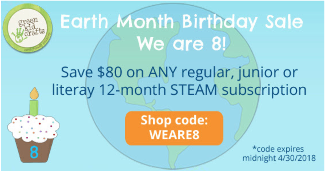 Last Day! Green Kid Crafts Sale – Save $80 Off 12-Month Subscriptions!