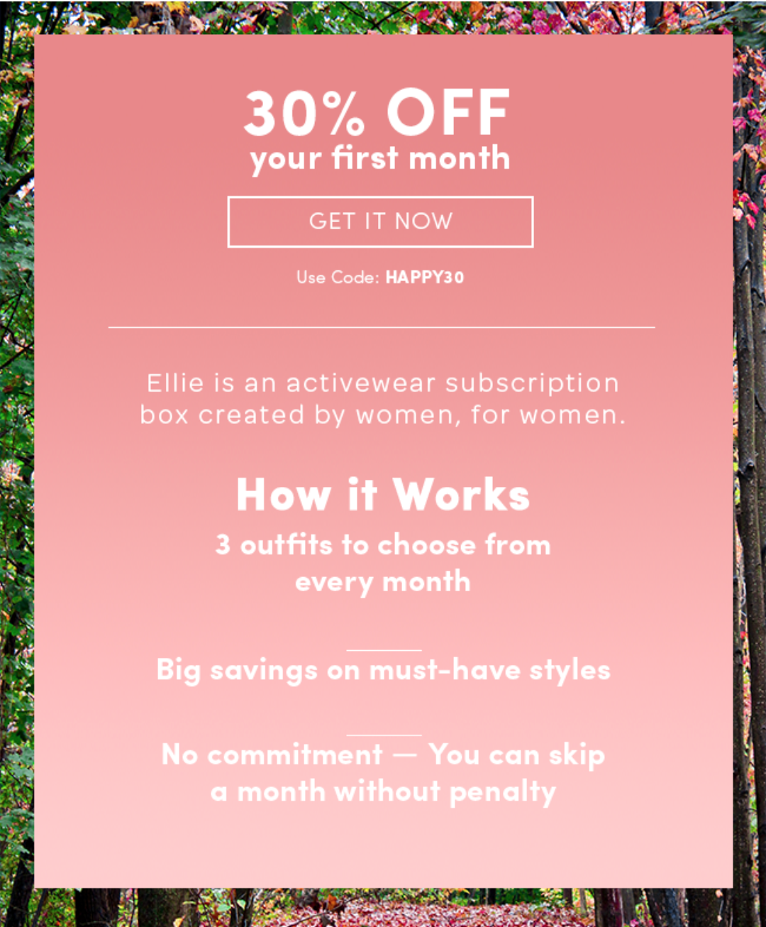 Ellie Coupon – 30% Off Your First Box!