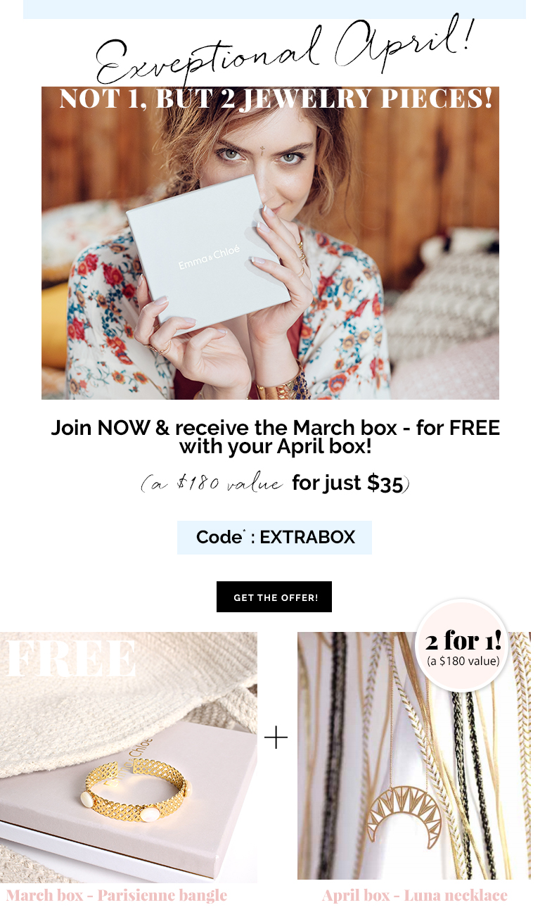 Last Day! Emma & Chloe Coupon – FREE March Box With Subscription!