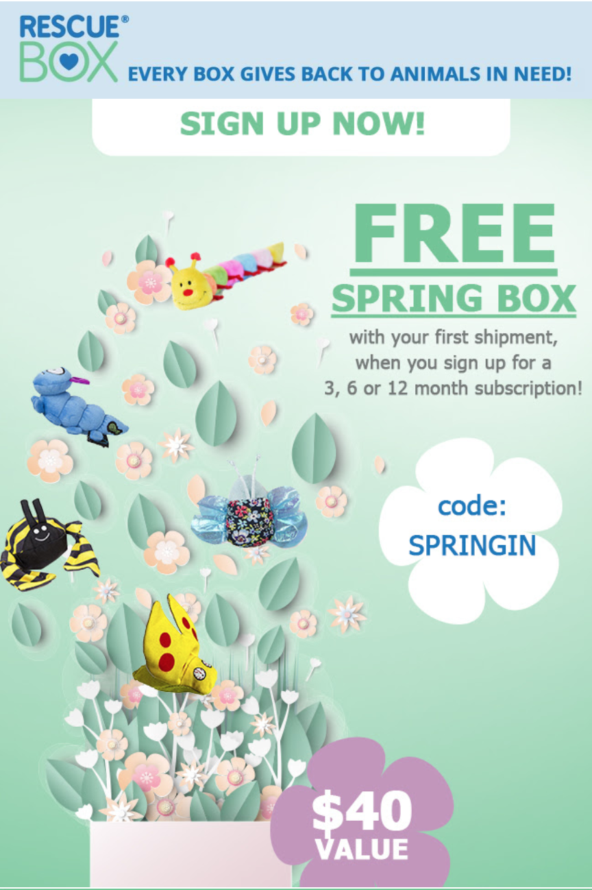 RescueBox Coupon – FREE Spring Box with Pre-Paid Subscription!
