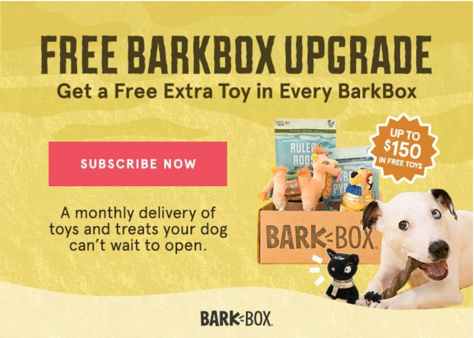 New BarkBox Coupon – Free Bonus Toy Every Month with Longer Subscription!