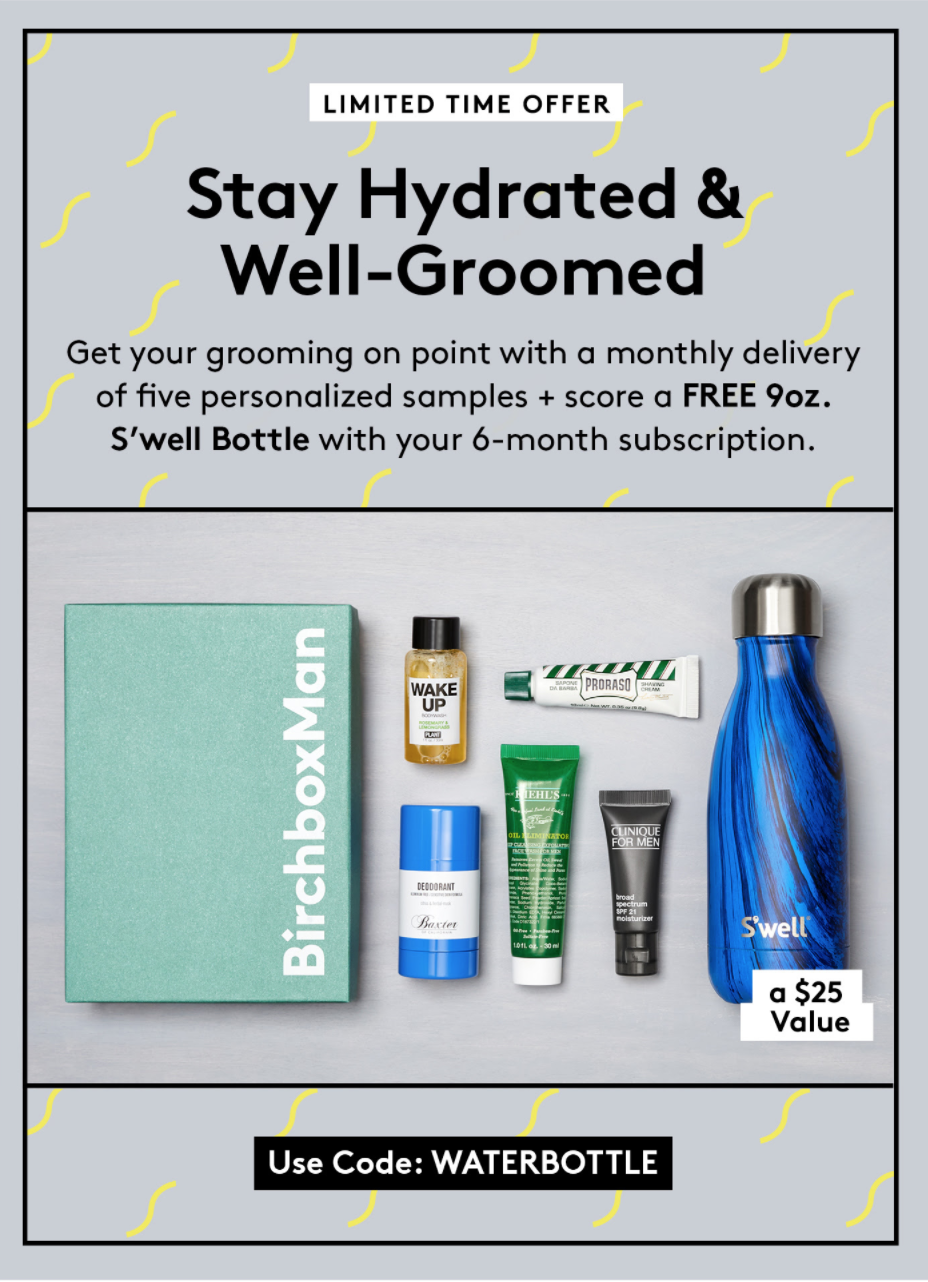 Birchbox Man Coupon – Free S’well Bottle with 6-Month Subscription!