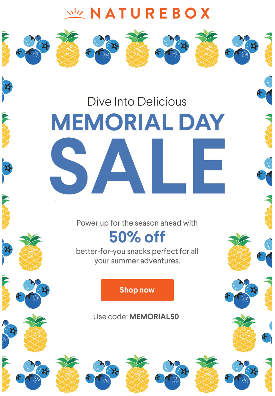 NatureBox Memorial Day Sale – 50% Off Your First Order!