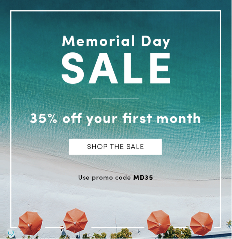 Ellie Memorial Day Coupon – 35% Off Your First Box!