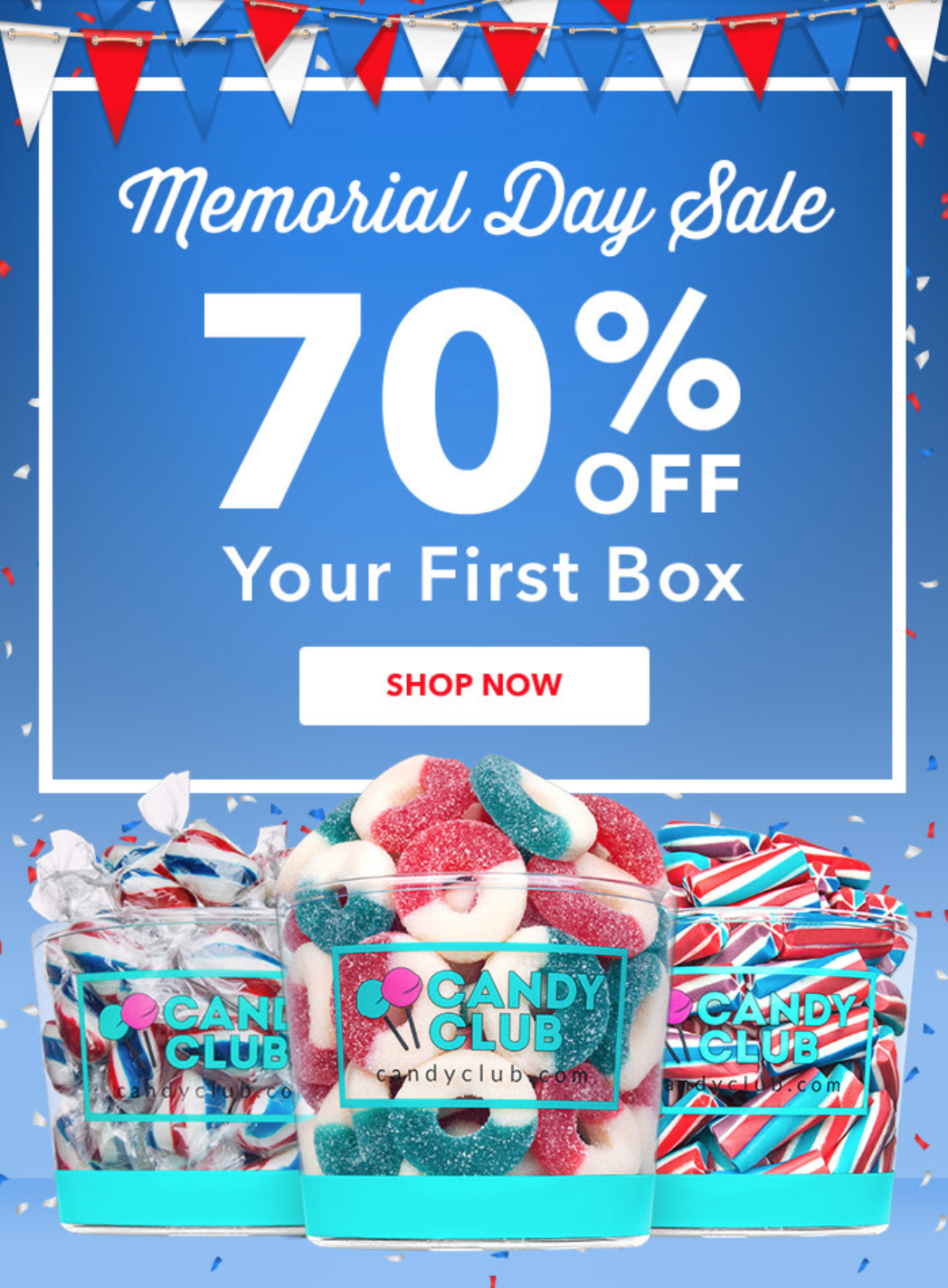 Candy Club Memorial Day Sale – 70% Off Your First Box!