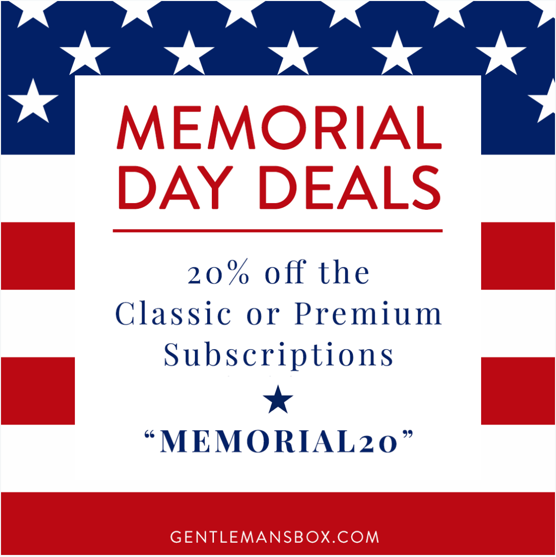 Gentleman’s Box Memorial Day Deal – 20% Off Subscriptions!