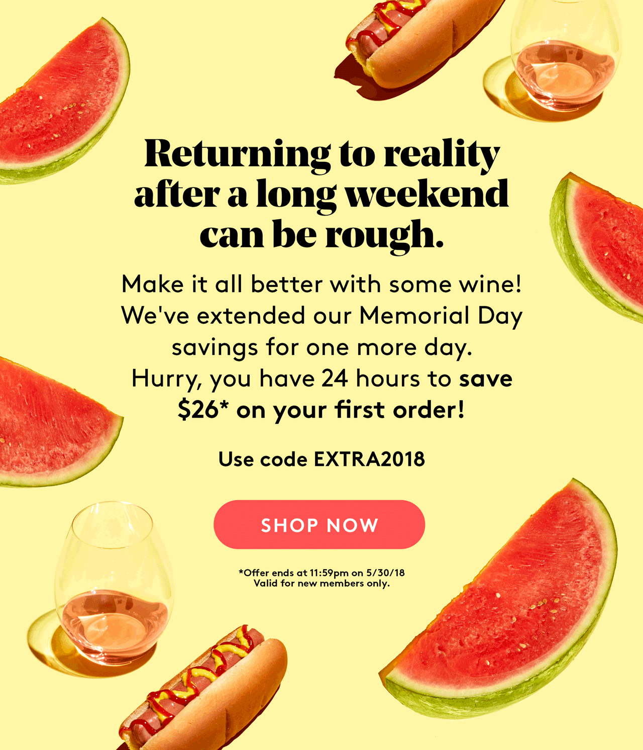 Last Day! Winc Memorial Day Coupon – $26 Off Your First Box!
