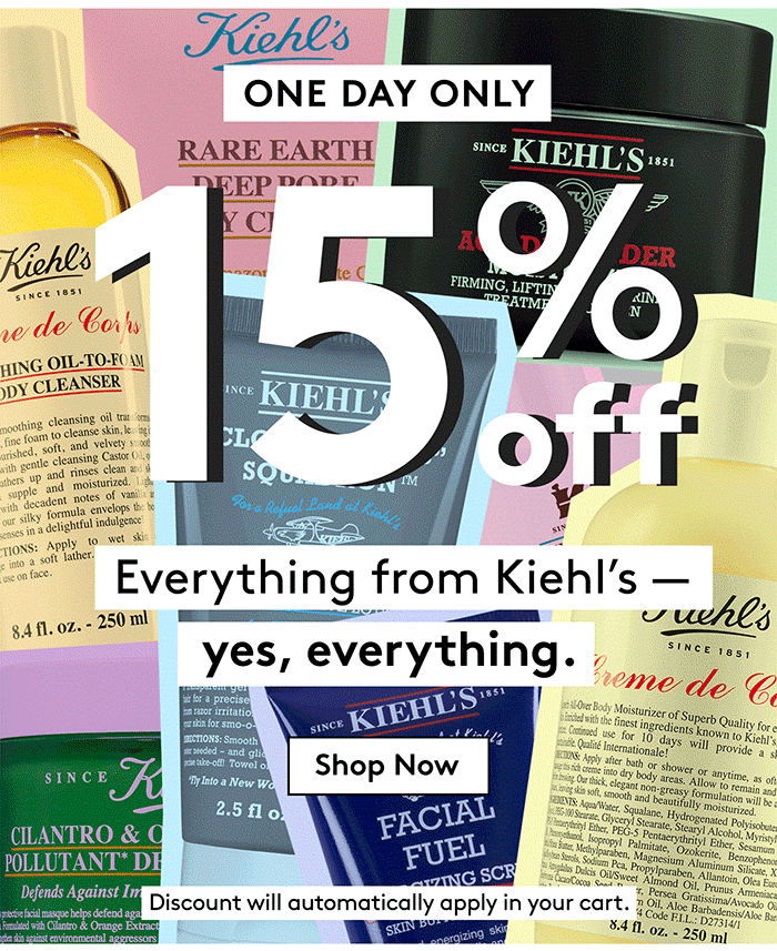Today Only! Birchbox Sale – 15% Off Kiehl’s!