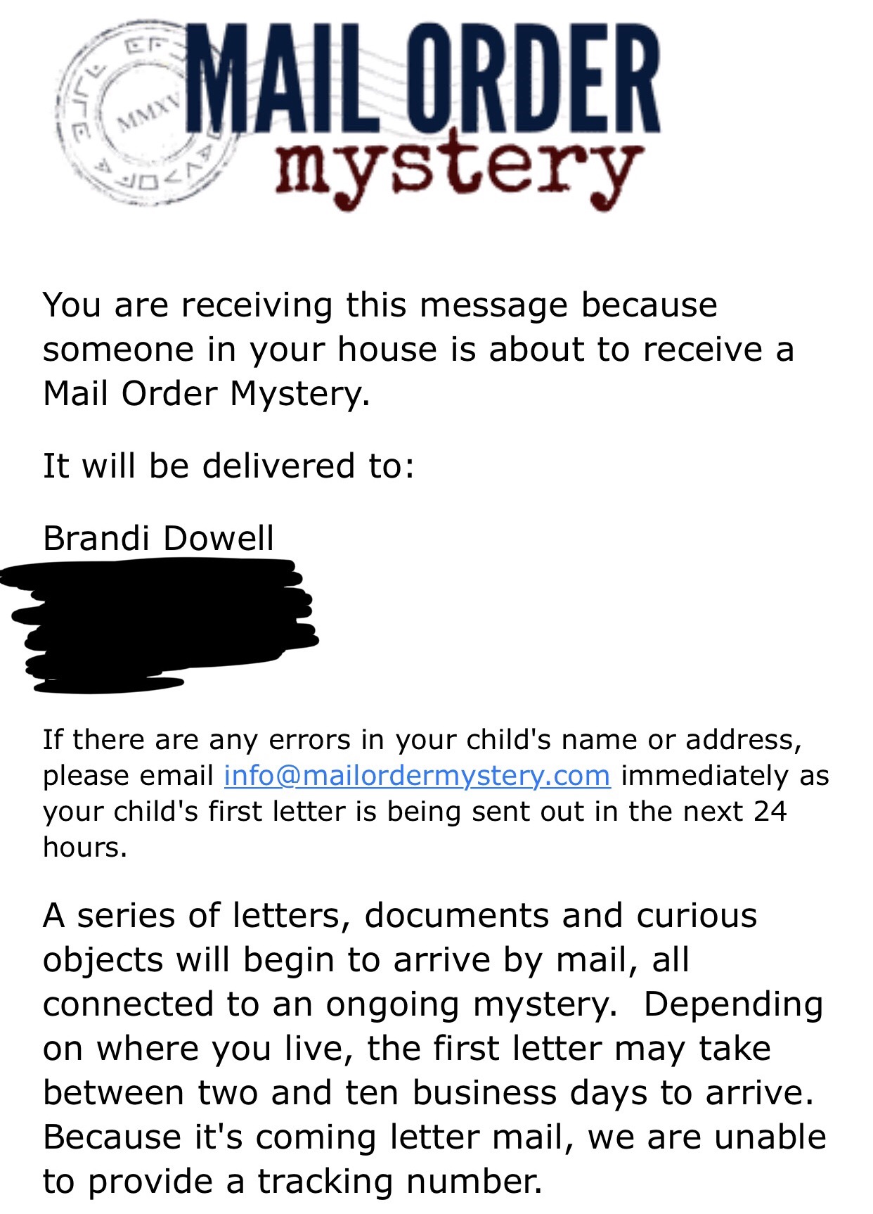 Mail Order Mystery Kids Box "Treasure Hunt" Review MSA