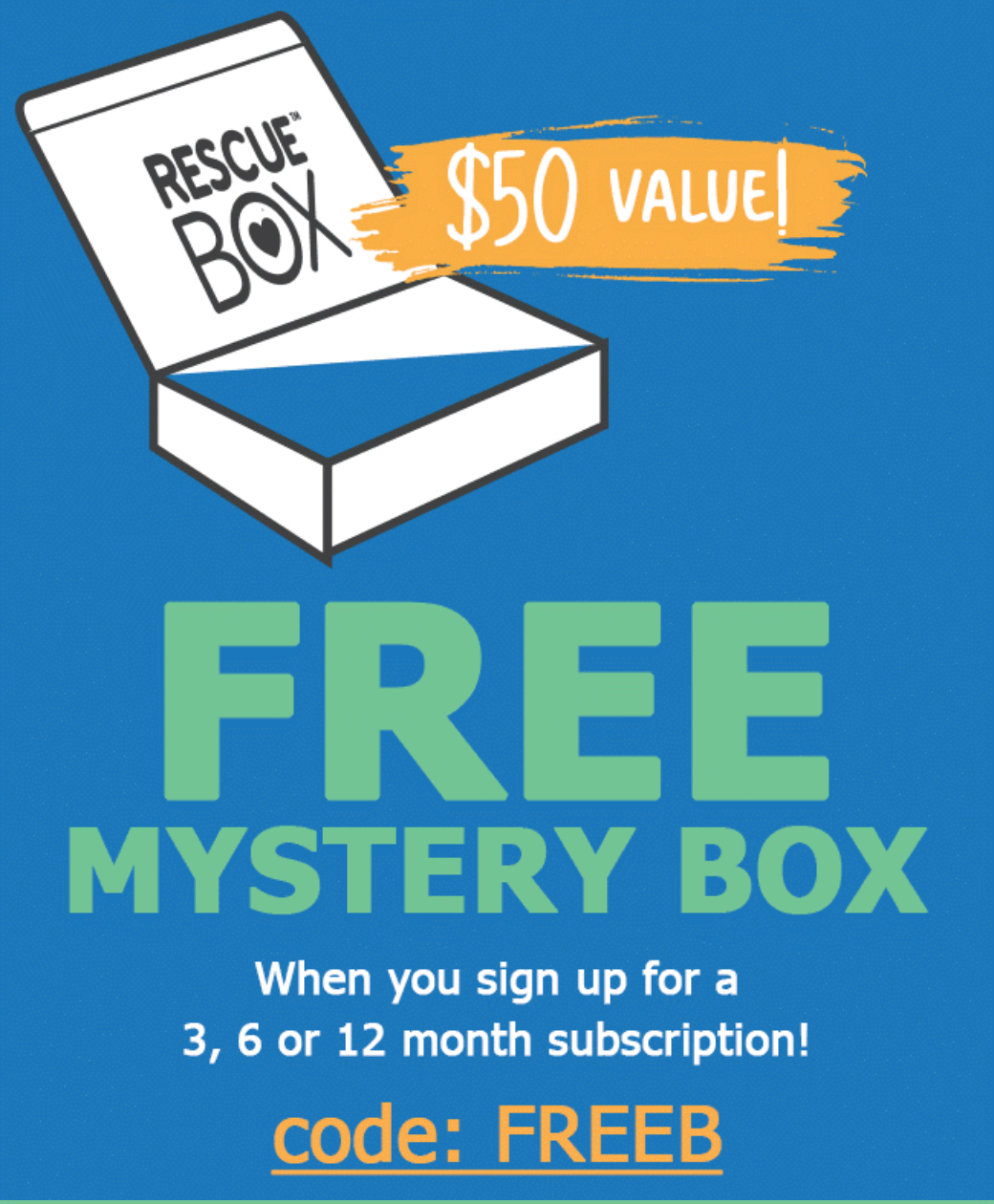 RescueBox Coupon – FREE Mystery Box with Pre-Paid Subscription!