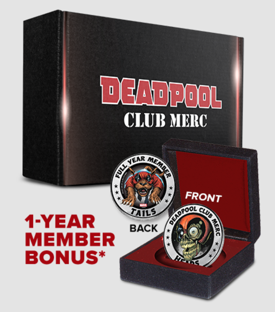 Deadpool Club Merc Deal – FREE Challenge Coin With Annual Subscription!