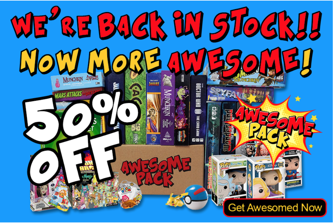 Awesome Pack Coupon – 50% Off Your First Box!