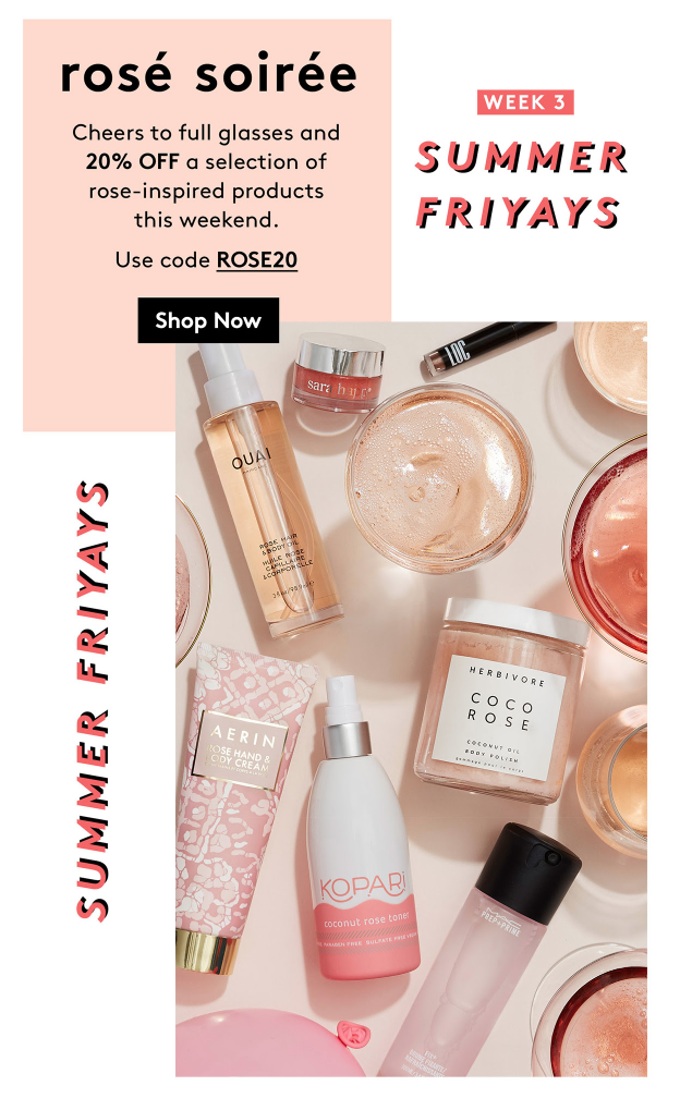 Birchbox Summer Friyays Sale – 20% Off Rosé Soirée Products!