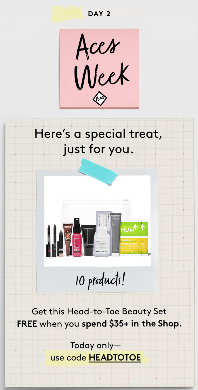 Birchbox Aces Week Day 2 – Head-to-Toe Beauty Set FREE with Purchase + 50% Off Benefit Mascara!