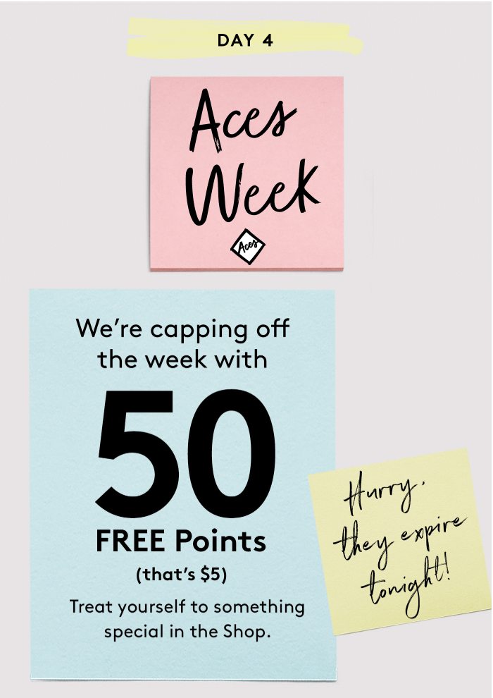 Birchbox Aces Week Day 4 – 50 Extra Points to Spend!