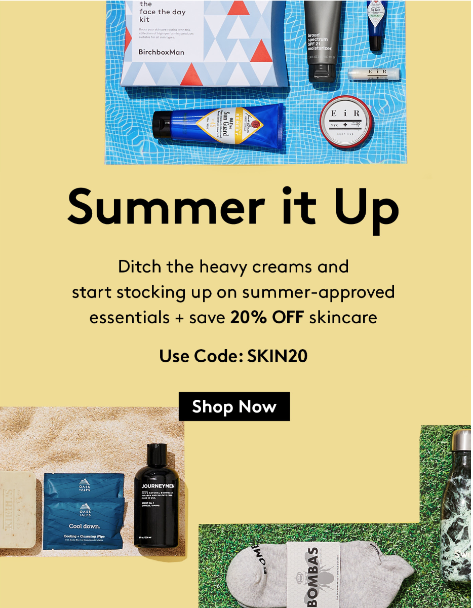 Birchbox Man Sale – 20% Off Skincare!