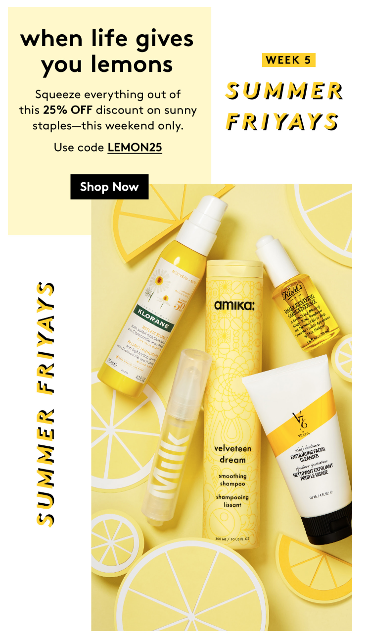 Birchbox Summer Friyays Sale – 25% Off Yellow Products!