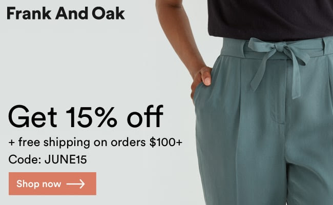 Frank and Oak Flash Sale – 15% Off!