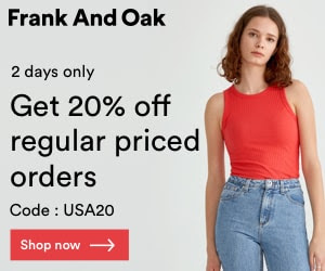 Frank and Oak Flash Sale – 20% Off Sitewide!
