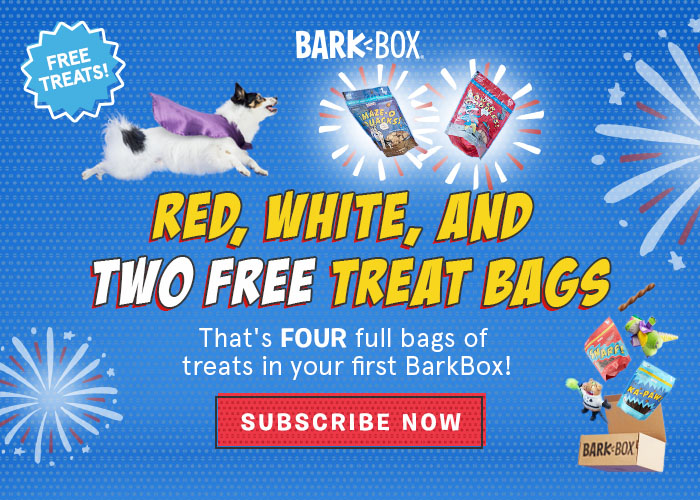 BarkBox 4th of July Coupon – Two Free Treat Bags with Longer Subscription!
