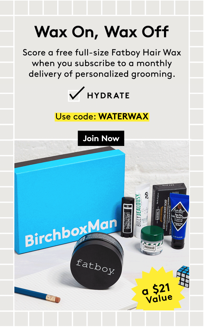 Birchbox Man Coupon – Free Full-Size Fatboy Hair Wax with Subscription!