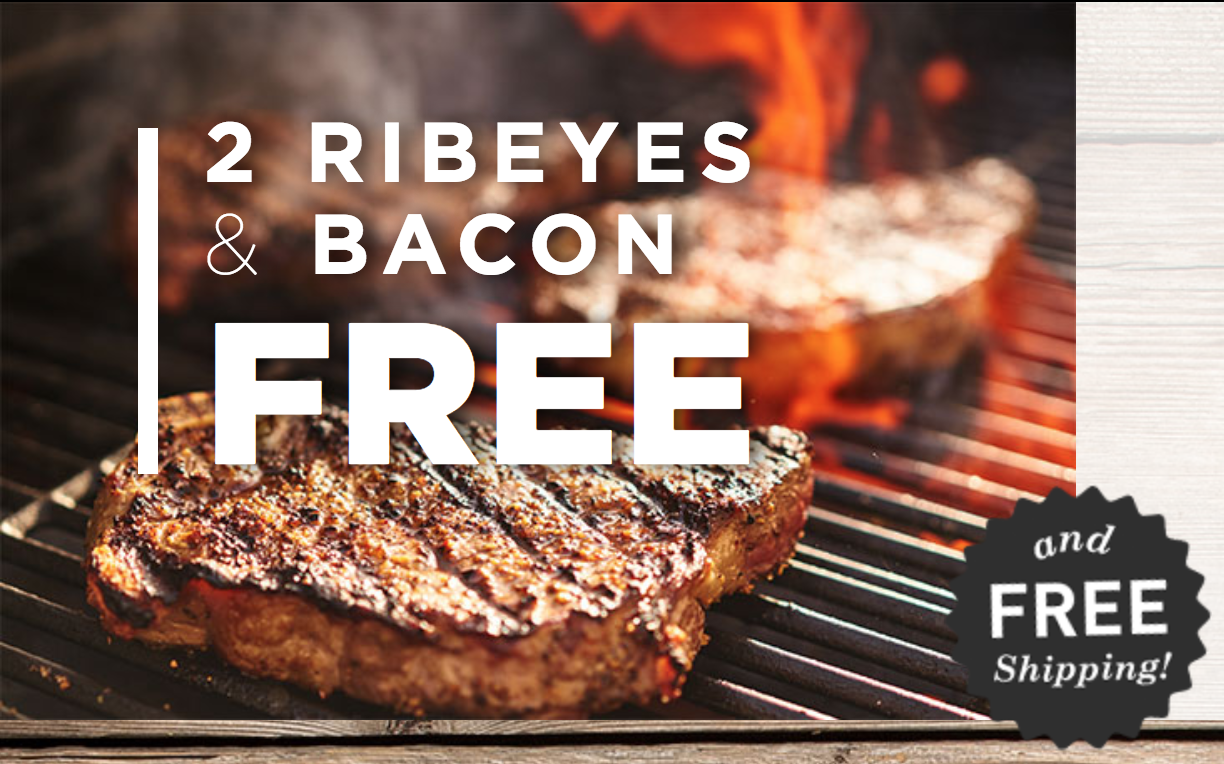 Butcher Box Coupon – Two FREE Ribeyes + Bacon With First Box!