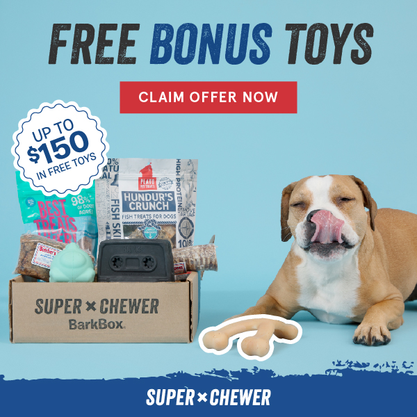 New BarkBox Super Chewer Coupon – Free Bonus Toy Every Month with Longer Subscription!