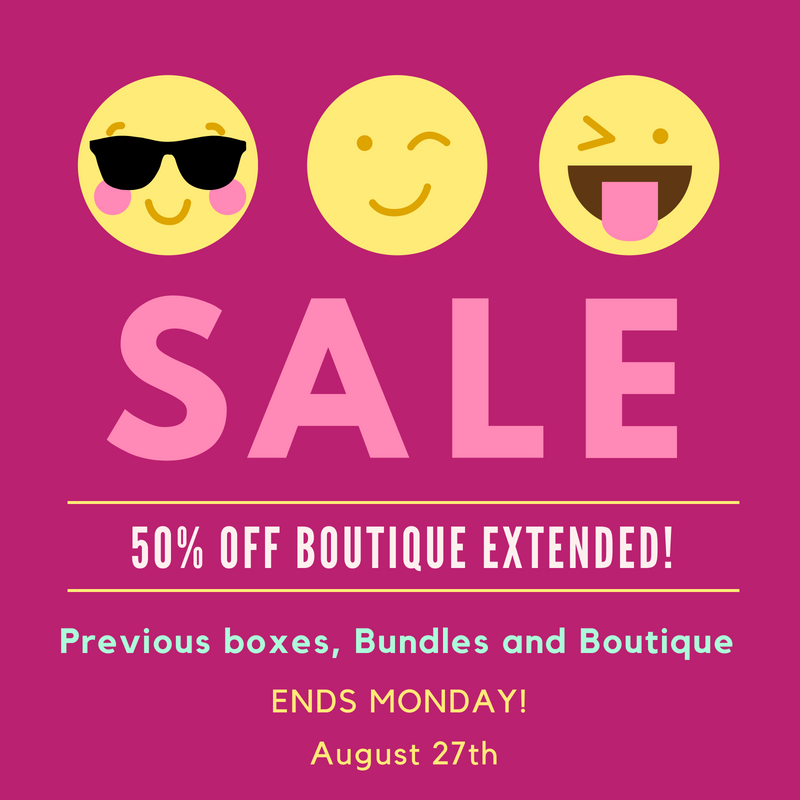 Extended! Your Bijoux Box Labor Day Coupon – 50% Off Previous Boxes, Bundles & Shop Purchases!