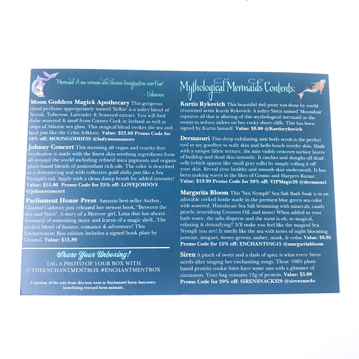 Enchantment Box “Mythical Mermaid” Review + Coupon August 2018 MSA
