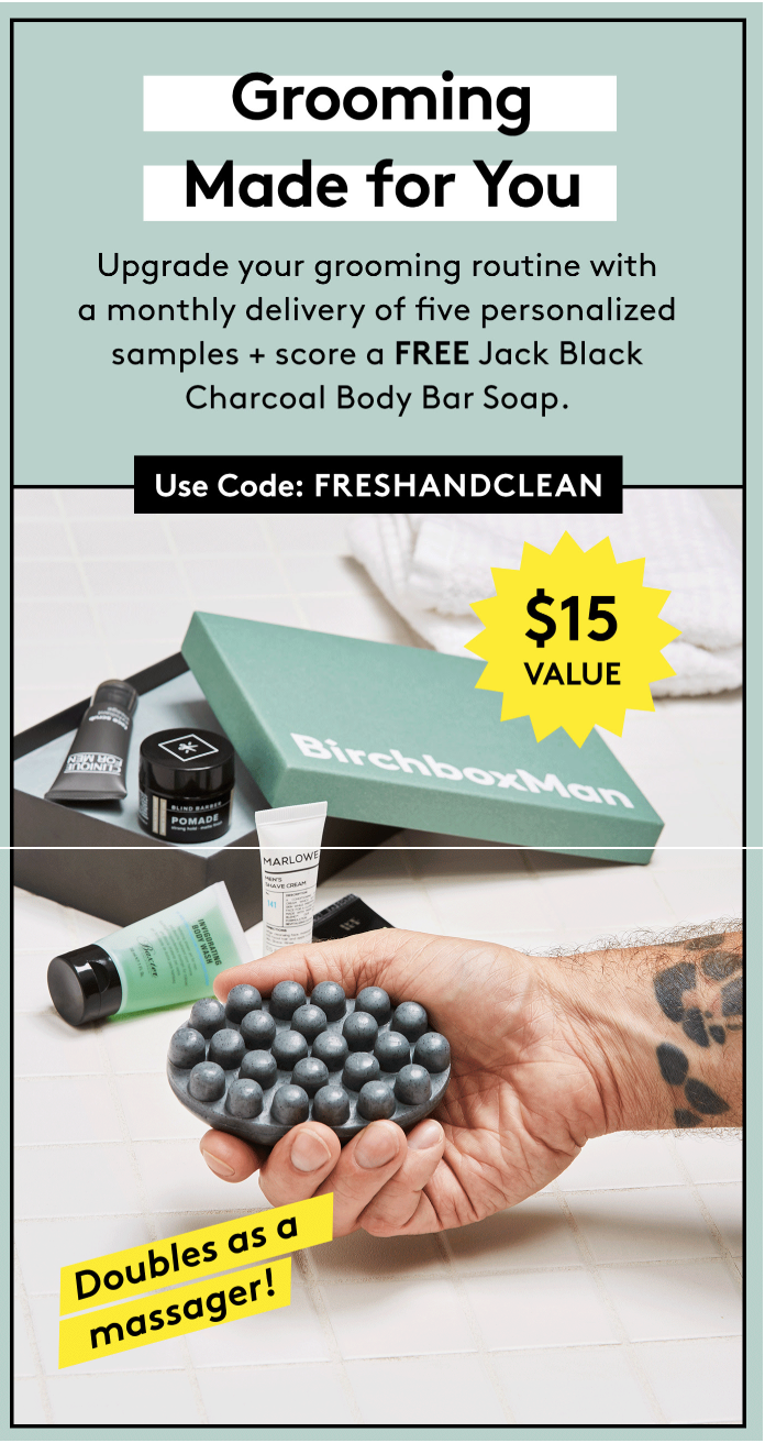 Birchbox Man Coupon – Free Full-Size Jack Black Charcoal Body Bar with Subscription!