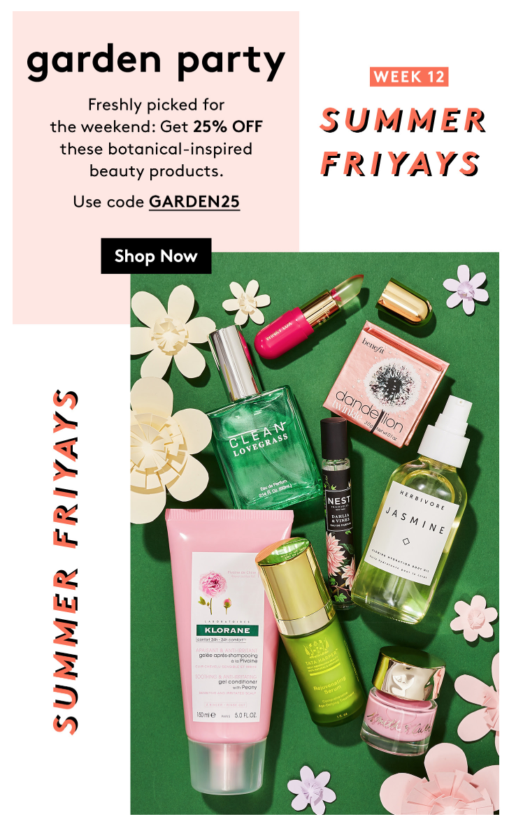 Birchbox Summer Friyays Sale – 25% Off Garden Party Products!