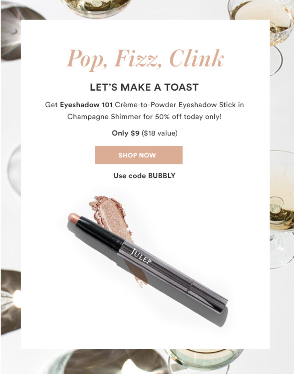 Today Only! Julep Coupon – 50% Off Eyeshadow Stick!