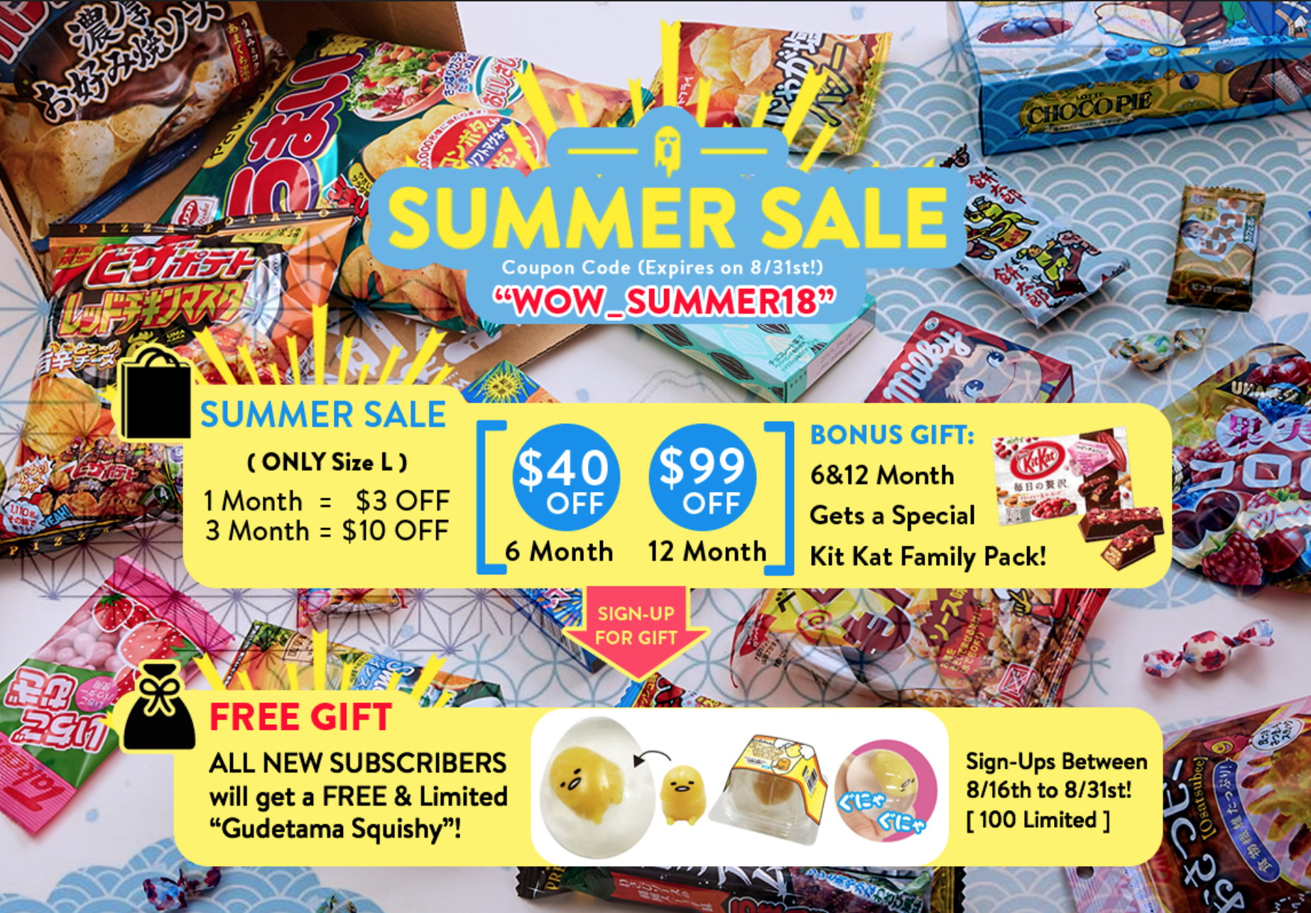 WOWBOX Summer Flash Sale – Save On Subscriptions + Free Gifts!