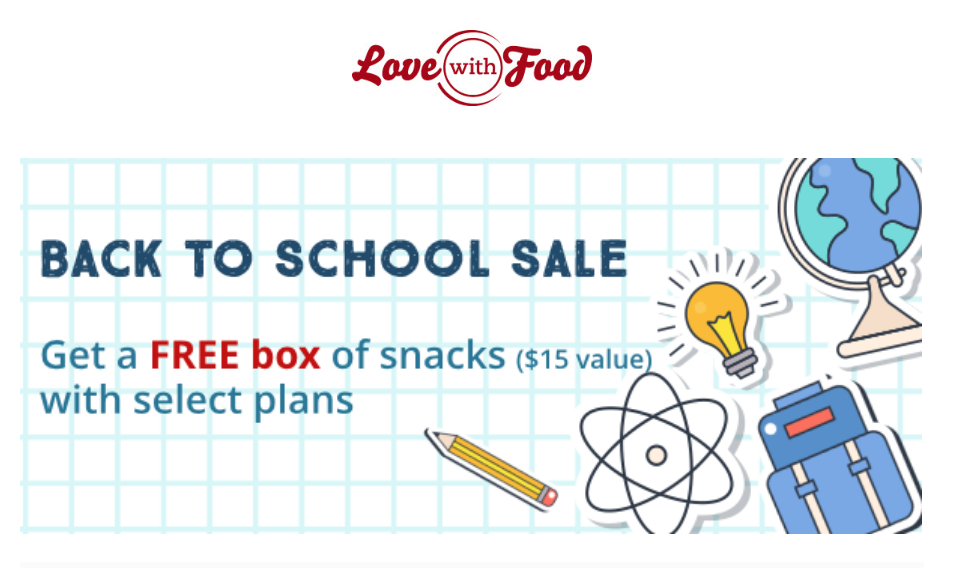 Love with Food Sale! Free Bonus Box With Subscription!