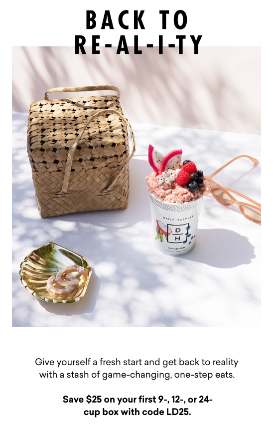 Daily Harvest Coupon Off Your First Box! MSA