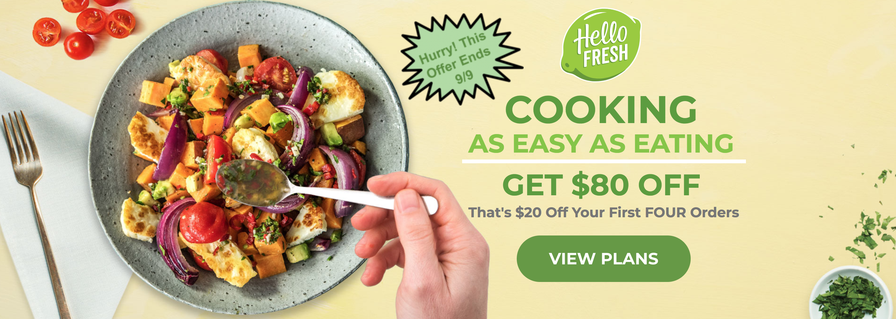 Hello Fresh Labor Day Coupon – $80 Off Your First Four Boxes!
