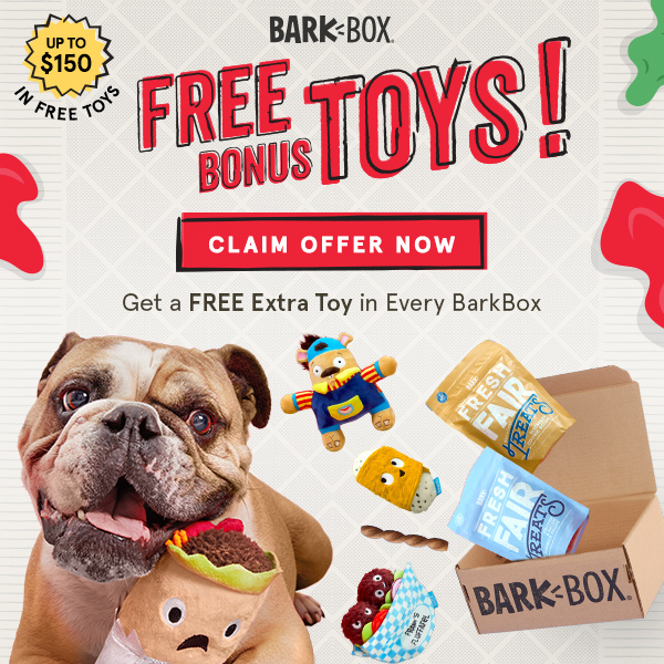Last Day! BarkBox Coupon – Free Bonus Toy Every Month with Longer Subscription!