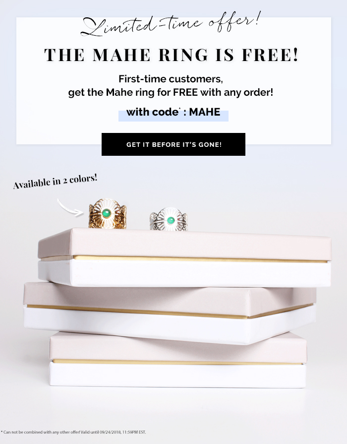 Emma & Chloe Coupon – FREE Mahe Ring With First Purchase!