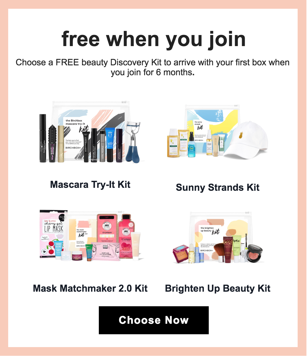 Birchbox Coupon – FREE Discovery Kit with 6-Month Subscription!