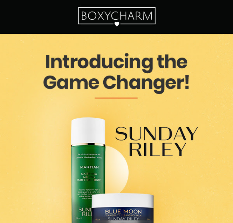 Boxycharm Subscriber Alert – Sunday Riley Coming to the Charm Shop!