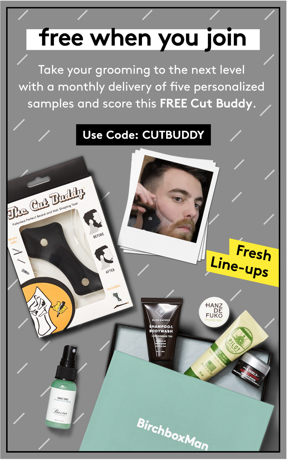 Birchbox Man Coupon – Free Cut Buddy with Subscription!