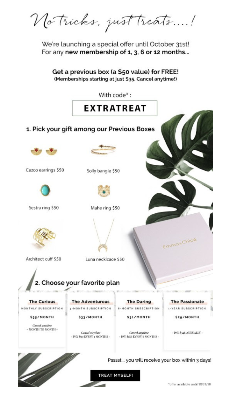 Emma & Chloe Coupon – FREE Previous Box With Subscription!