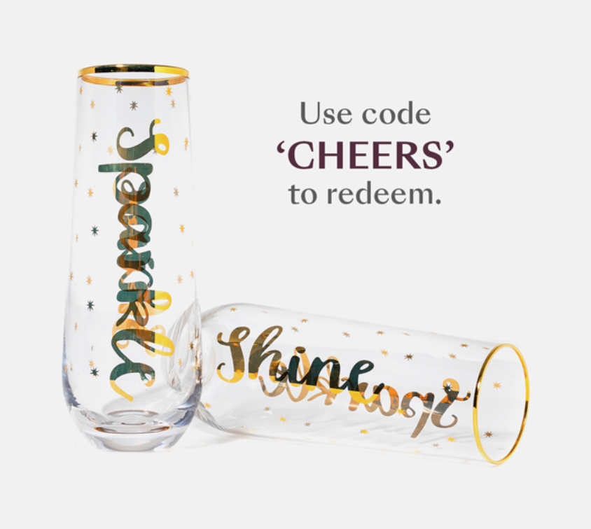 Box of Style Flash Sale – Draper James Champagne Glasses With Subscription!