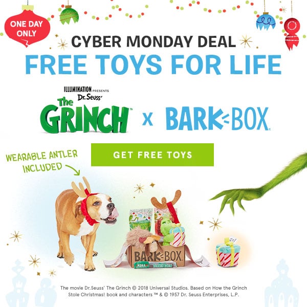 BarkBox Cyber Monday Coupon – Free Bonus Toy Every Month with 3-Month Subscription!